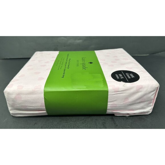 KATE SPADE HOLIDAY SCATTERED HEARTS Chalk Pink EXTRA LONG TWIN Sheet Set NEW NIP - Picture 6 of 9